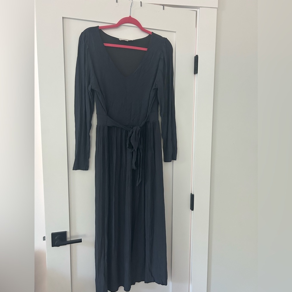 LOFT Dark Gray Long Sleeve Dress